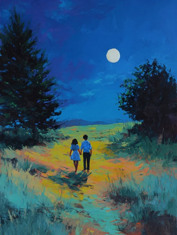 Whispers on a Moonlit Path