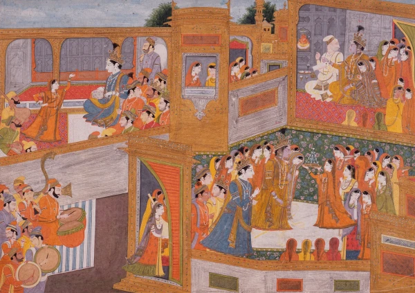 Krishna's Royal Wedding Procession