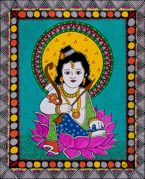 Ram lalla on the Lotus Throne