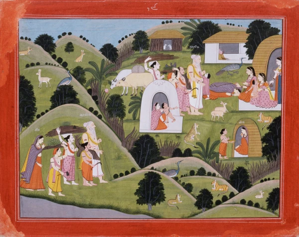 Sita's Serene Exile: The Birth of Lava and Kusha