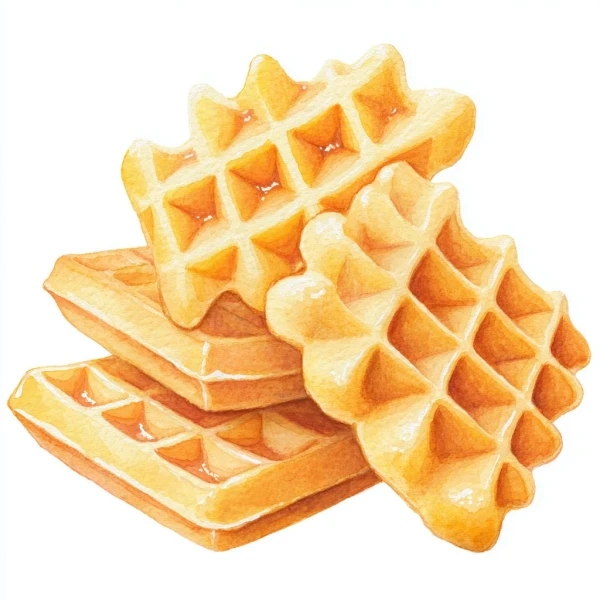 Golden Morning Waffles
