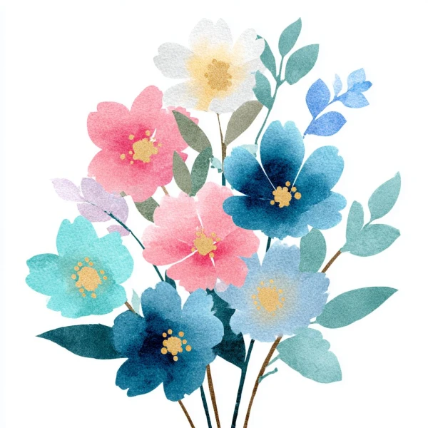 Watercolor Serenity Bouquet